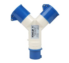 Адаптер 1012-16А-6h-220AC-2P+PE-IP44  235595  КЭАЗ