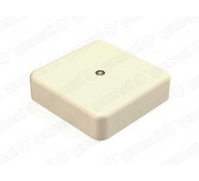 Коробка распределительная для о/п с кабель-каналом 75х75х20мм, IP40, цвет-СЛОНОВАЯ КОСТЬ (100шт)  GE41211-02  GREENEL