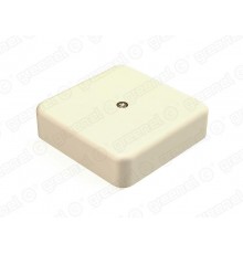Коробка распределительная для о/п с кабель-каналом 75х75х20мм, IP40, цвет-СЛОНОВАЯ КОСТЬ (100шт)  GE41211-02  GREENEL