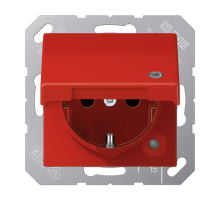SCHUKO-розетка  с крышкой  AS1520BFKLKORT Jung