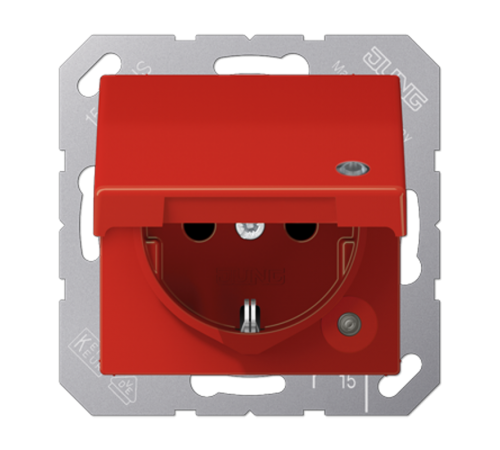 SCHUKO-розетка  с крышкой  AS1520BFKLKORT Jung