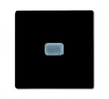 ABB Basic 55 Шато (чёрный) Выключатель 1-клавишный с подсветкой  1012-0-2175   2CKA001012A2175  ABB