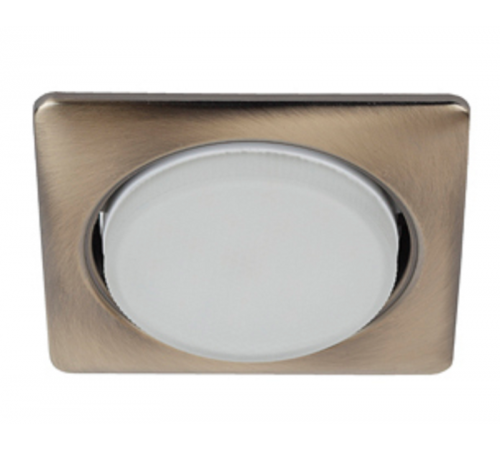 Светильник встраиваемый точечный под лампу GX53 KL71 SB /1 (к) квадр., 220V, 13W, бронза  Б0048958  ЭРА