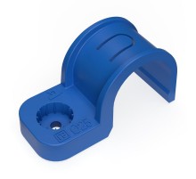 Крепеж-скоба пластиковая односторонняя для прямого монтажа  атмосферостойкая синяя в п/э d25 мм (50шт/450шт уп/кор)  PR13.2074  Промрукав