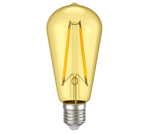 Лампа светодиодная LED ST64 золото 6Вт 230В 2700К E27 серия 360°  LLF-ST64-6-230-30-E27-CLG  IEK
