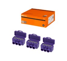 Клемма винтовая изолированная КВИ-3 для Al и Cu проводов (6,0мм2) фиолетовая  SQ0510-0602  TDM