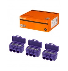 Клемма винтовая изолированная КВИ-3 для Al и Cu проводов (6,0мм2) фиолетовая  SQ0510-0602  TDM