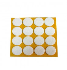 Пункт фетр. самокл. D26 мм белый (8 шт) - пакет   109156  Tech-KREP