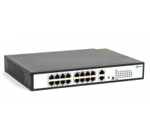 SKAT PoE-16E-2G коммутатор PoE Plus, мощность 250Вт, порты: 16-Ethernet, 2-Uplink  2024  Бастион