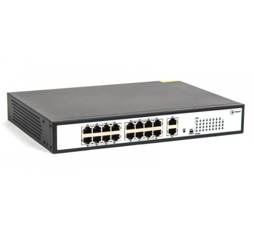 SKAT PoE-16E-2G коммутатор PoE Plus, мощность 250Вт, порты: 16-Ethernet, 2-Uplink  2024  Бастион