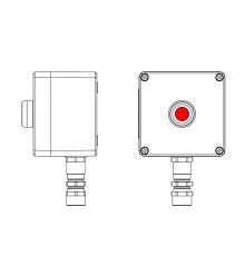 Взрывозащищенный пост управления из полиэстера CPE-P-03-(1xP1R(11))-1xKA2MHK(C)1Ex d e IIC Т5 Gb / Ex tb IIIC T95°C Db IP66/КЗ  2231.031.22.11I  DKC