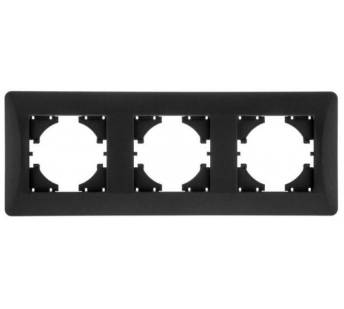 Ugra РАМКА 3-местная,  цвет графит.  С1130-010  GUSI Electric