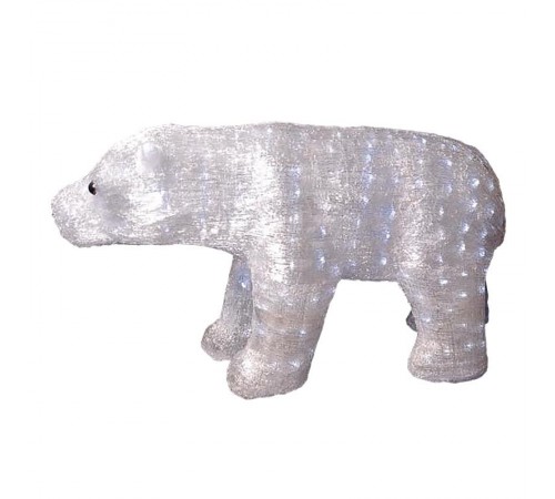 Акриловая светодиодная фигура Полярный медведь 112х58 см, 400 светодиодов, понижающий трансформатор в комплекте  513-124  NEON-NIGHT