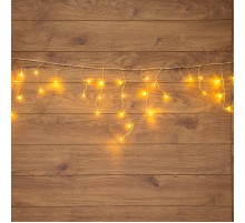 Гирлянда Айсикл (бахрома) светодиодная, 1,8 х 0,5 м, прозрачный провод, 230 В, диоды ТЕПЛЫЙ БЕЛЫЙ  255-016  NEON-NIGHT