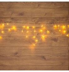 Гирлянда Айсикл (бахрома) светодиодная, 1,8 х 0,5 м, прозрачный провод, 230 В, диоды ТЕПЛЫЙ БЕЛЫЙ  255-016  NEON-NIGHT