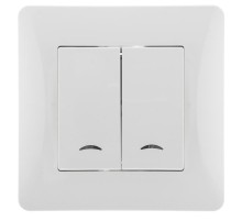 Ugra Выключатель 2кл. (инд), СУ , 10А, 250В, белый  С11В28-001  GUSI Electric