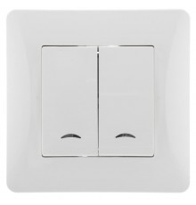 Ugra Выключатель 2кл. (инд), СУ , 10А, 250В, белый  С11В28-001  GUSI Electric