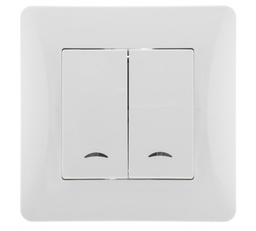 Ugra Выключатель 2кл. (инд), СУ , 10А, 250В, белый  С11В28-001  GUSI Electric