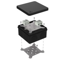 Коробка огнестойкая для о/п двухкомпонентная 60-0300-FR10.0-4 Е15-Е120 RAL9005 100х100х50 (14 шт/кор) черная  60-0300-9005-FR10.0-4  Промрукав