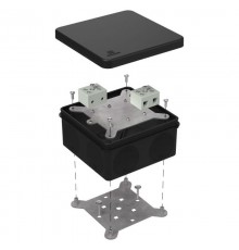 Коробка огнестойкая для о/п двухкомпонентная 60-0300-FR10.0-4 Е15-Е120 RAL9005 100х100х50 (14 шт/кор) черная  60-0300-9005-FR10.0-4  Промрукав