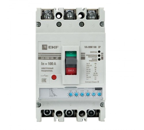 Выключатель автоматический ВА-99М  100/100А 3P 50кА с электронным расцепителем PROxima  mccb99-100-100me  EKF