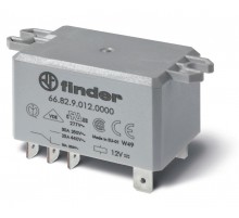 Силовое электромеханическое реле; монтаж в наконечники Faston 250 (6.3x0.8мм); 2NO 30A; контакты AgCdO; катушка 24В AC; степе  668280240300  Finder