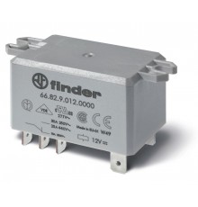 Силовое электромеханическое реле; монтаж в наконечники Faston 250 (6.3x0.8мм); 2NO 30A;контакты AgCdO;катушка 230В AC; влагоз  668282300301  Finder