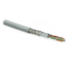 Кабель витая пара SFUTP4-C5E-S24-IN-LSZH-GY-305 (305м) SF/UTP,к.5e,4п.(24AWG),одн.(solid),экр.-ф.+мед.опл.,LSZH,-20°C-+75°C,сер.  246264  Hyperline