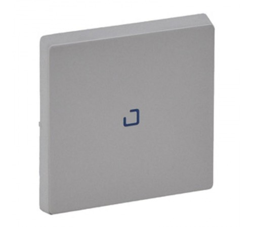 Valena LIFE Алюминий Клавиша 1-ая с подсветкой/индикацией (голубая линза в центре)  755102  Legrand