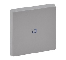 Valena LIFE Алюминий Клавиша 1-ая с подсветкой/индикацией (голубая линза в центре)  755102  Legrand