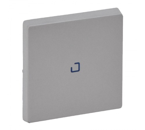 Valena LIFE Алюминий Клавиша 1-ая с подсветкой/индикацией (голубая линза в центре)  755102  Legrand