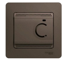 Glossa Шоколад Термостат электронный теплого пола с датчиком, от +5 до +50°C, 10A (в сборе)  GSL000838  SE