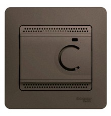 Glossa Шоколад Термостат электронный теплого пола с датчиком, от +5 до +50°C, 10A (в сборе)  GSL000838  SE