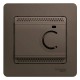 Glossa Шоколад Термостат электронный теплого пола с датчиком, от +5 до +50°C, 10A (в сборе)  GSL000838  SE