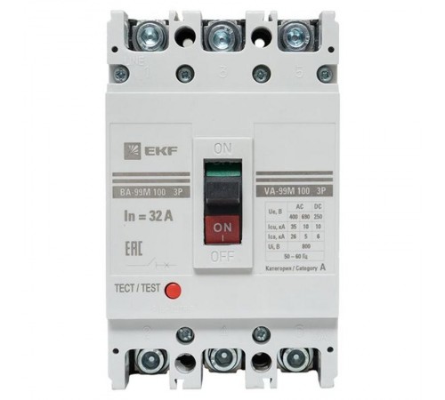 Выключатель автоматический ВА-99М 100/32А 3P 35кА EKF PROximamccb99-100-32mEKF