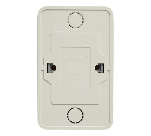 Рим Розетка 2-местная 10А без заземления керам. белая EKF PROximaENR10-102-10CEKF