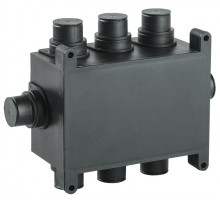 Коробка распределительная 118х76х60мм для монолит. стр. черная  UKM10-118-076-060-O-K02  IEK