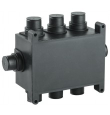 Коробка распределительная 118х76х60мм для монолит. стр. черная  UKM10-118-076-060-O-K02  IEK