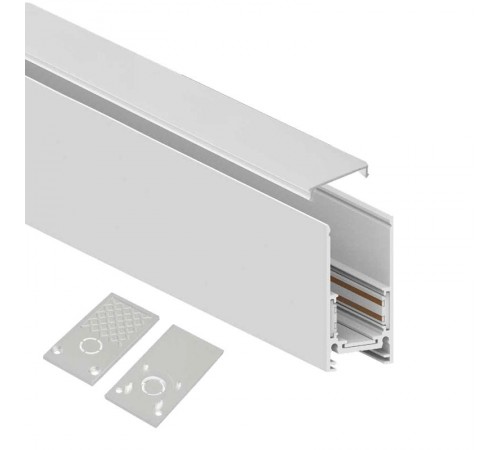 Шинопровод для низковольтных трековых светильников, белый, 1м накладной/подвесной, CABM1000  41960  FERON