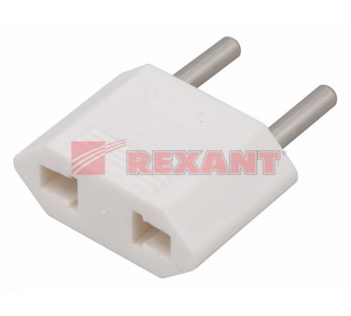 Сетевой переходник плоский "Тефаль" белый  11-1041  REXANT