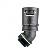 Фитинг AT48/PF150/45/BLY, 45°, полиамид 66/эластомер, черный/желтый, резьба PF150, d48, 10 шт. в пачке  7TCA296170R0706  ABB