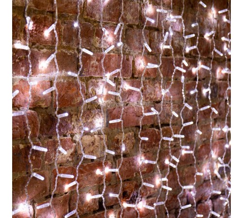 Гирлянда "Светодиодный Дождь" 2х1,5м, постоянное свечение,прозрачный провод, 230 В, диоды БЕЛЫЕ, 192 LED  235-305-6  NEON-NIGHT