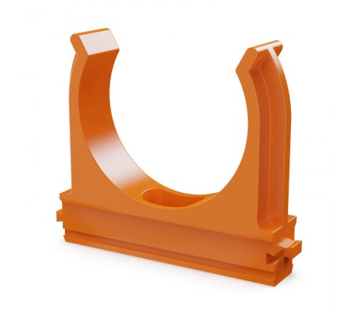 Крепёж-клипса для труб АБС-пластик оранжевая д50 (10шт/200шт уп/кор)  PR13.0107  Промрукав