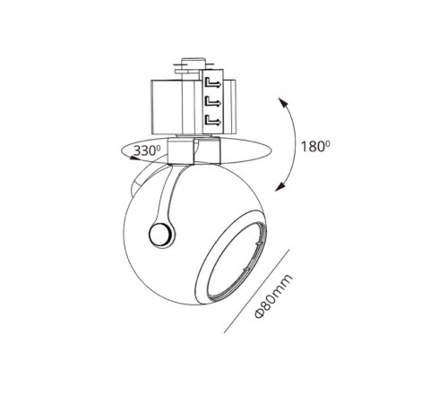 Светильник трековый однофазный TR35-GU10 WH MR16 белый под лампу  Б0053295  ЭРА