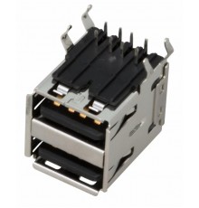Разъем гнездо на плату 2хUSB-A (металл)  05-0003  REXANT