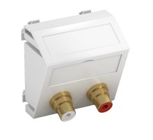 Мультимедийная рамка Audio-Cinch Modul45 (белый) (MTS-2R F RW1)  6105078  OBO Bettermann