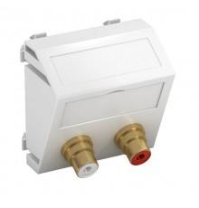 Мультимедийная рамка Audio-Cinch Modul45 (белый) (MTS-2R F RW1)  6105078  OBO Bettermann