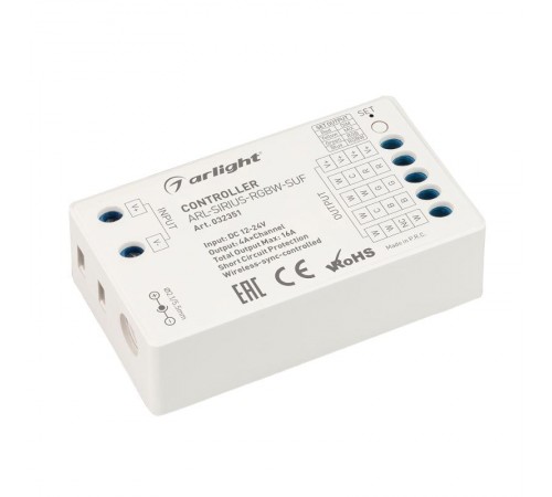 Контроллер ARL-SIRIUS-RGBW-SUF (12-24V, 4x4A, 2.4G) (Arlight, IP20 Пластик, 3 года)  032351  Arlight