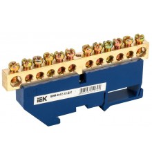 Шина N ноль на DIN-изоляторе ШНИ-8х12-12-Д-С  YNN10-812-12D-K07  IEK