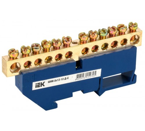 Шина N ноль на DIN-изоляторе ШНИ-8х12-12-Д-С  YNN10-812-12D-K07  IEK